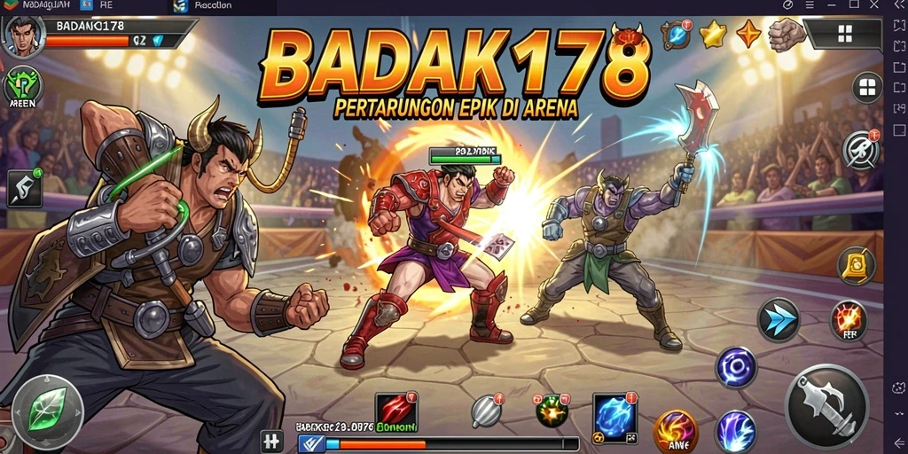 Gameplay menegangkan dalam pertarungan arena BADAK178.