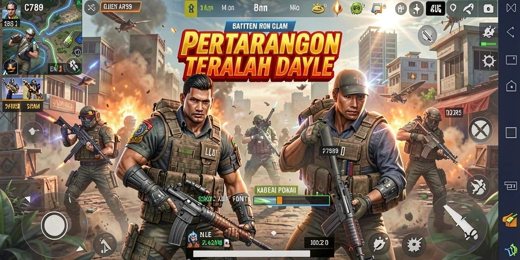 Gameplay seru C789 dalam pertempuran Battle Royale yang intens.