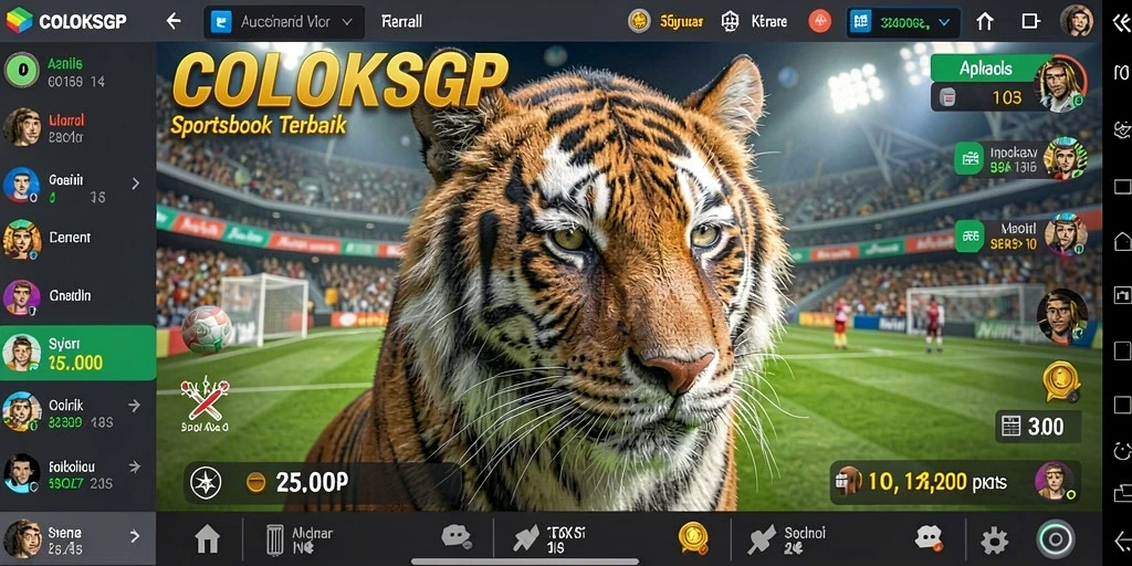 Screenshot COLOKSGP menampilkan antarmuka taruhan olahraga yang menarik.
