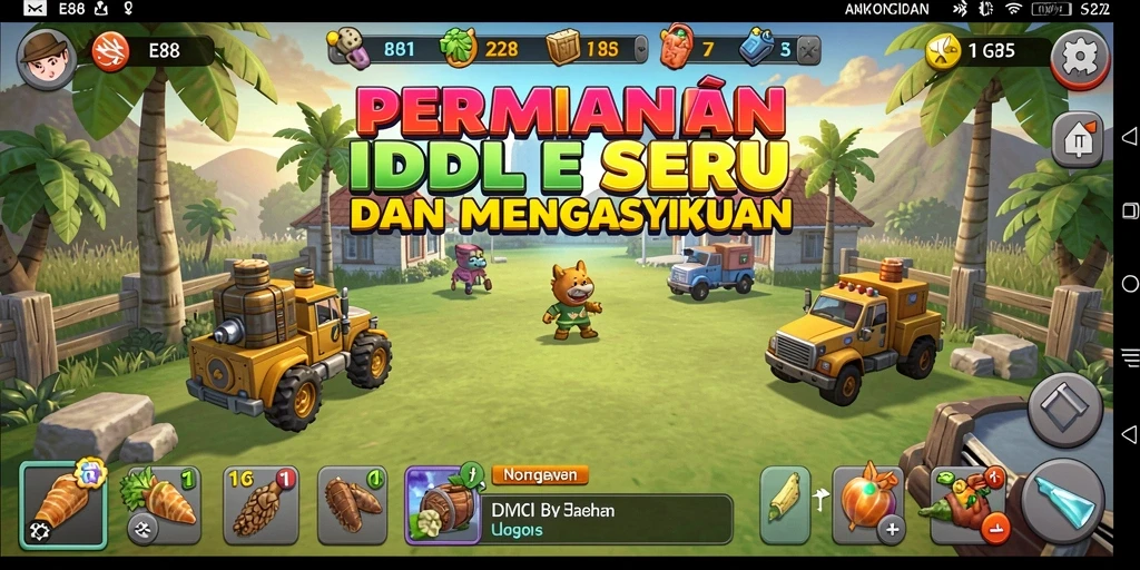 Tangkapan layar gameplay <strong>E88</strong> yang menampilkan pengelolaan karakter Idle.
