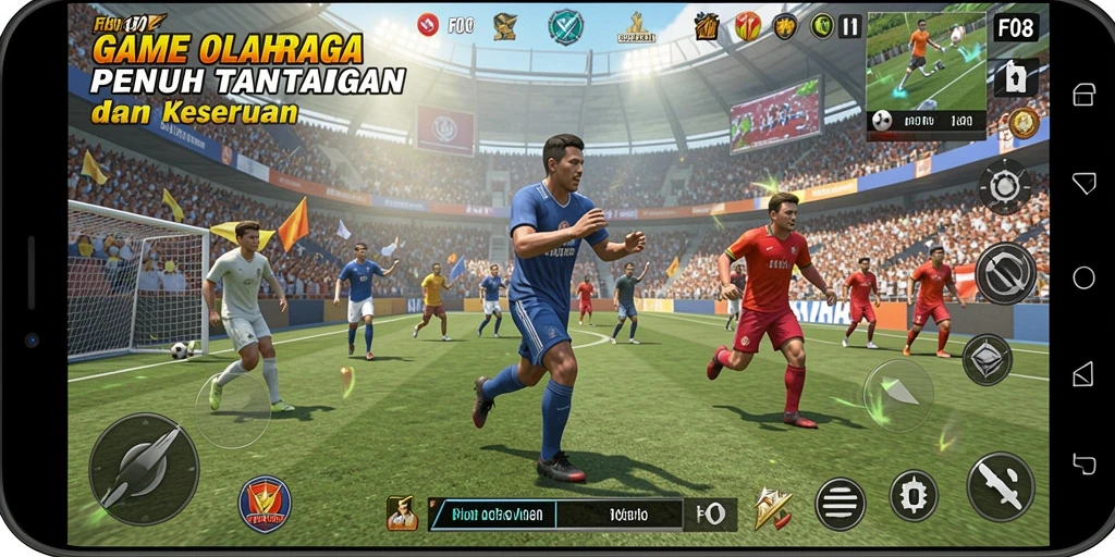 Gameplay menegangkan dalam olahraga yang seru dan menarik.