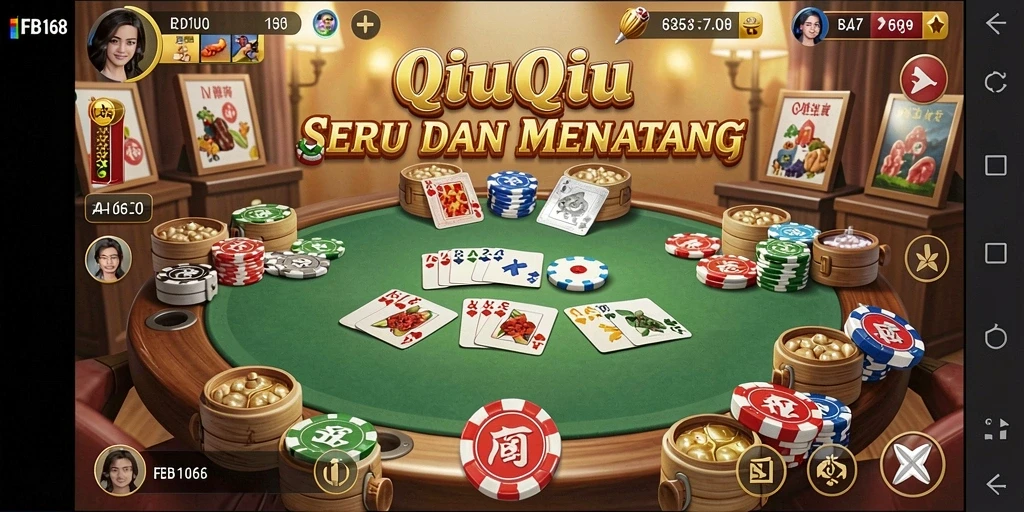 Tampilan gameplay FB168 yang seru dan kompetitif pada QiuQiu.