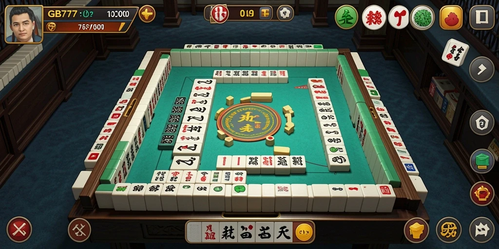 Screenshot utama dari gameplay seru GB777 Mahjong.
