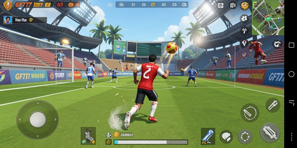 Tampilan gameplay seru GF777 dengan berbagai aktivitas olahraga.