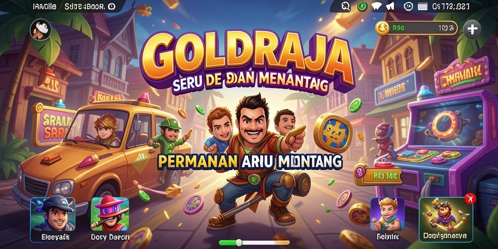 Tampilan gameplay <strong>GOLDRAJA</strong> yang menegangkan dan penuh aksi.