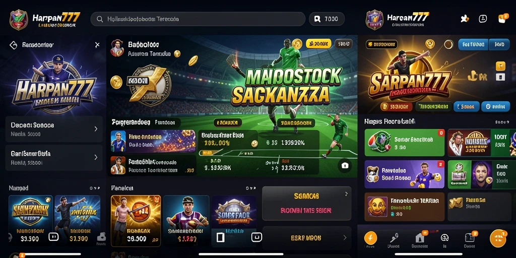 Screenshot utama HARAPAN777 menampilkan antarmuka taruhan yang intuitif.
