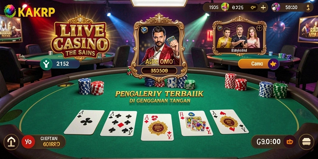 Tampilan menarik gameplay Live Casino di KAKRP
