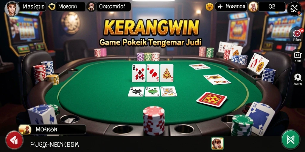 Tampilan menarik dari permainan poker di KERANGWIN