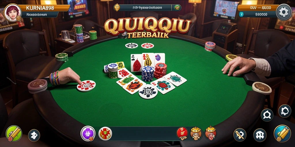 Tampilan gameplay seru dalam KURNIA898 QiuQiu.