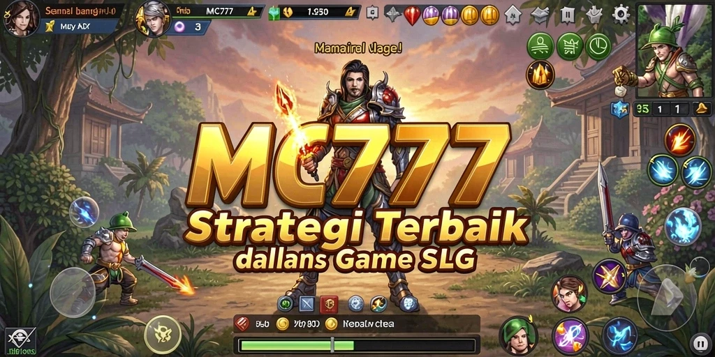 Screenshot gameplay MC777 yang menunjukkan strategi mendalam dalam pertempuran SLG.