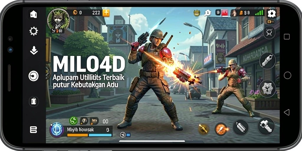 Tampilan screenshot utama MILO4D yang menampilkan fitur Utility.
