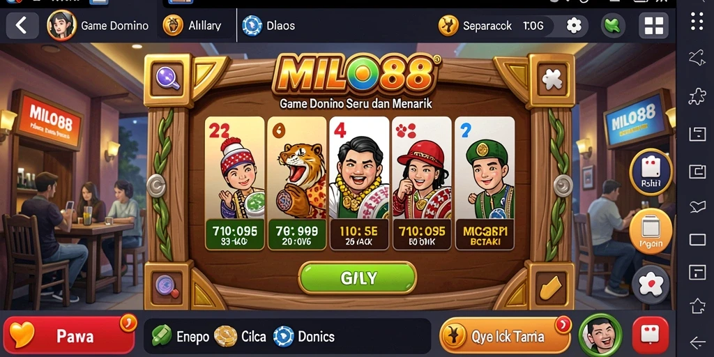 Gameplay seru Domino di MILO88.