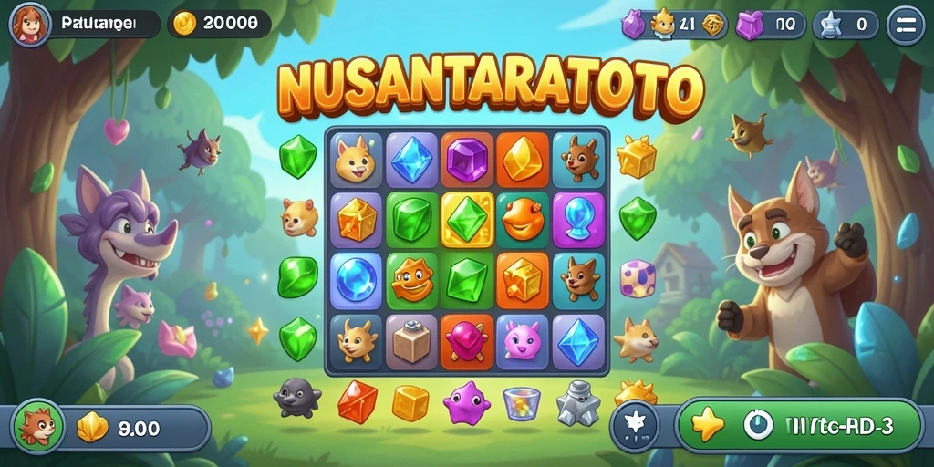 Tampilan gameplay seru dan penuh tantangan di NUSANTARATOTO.