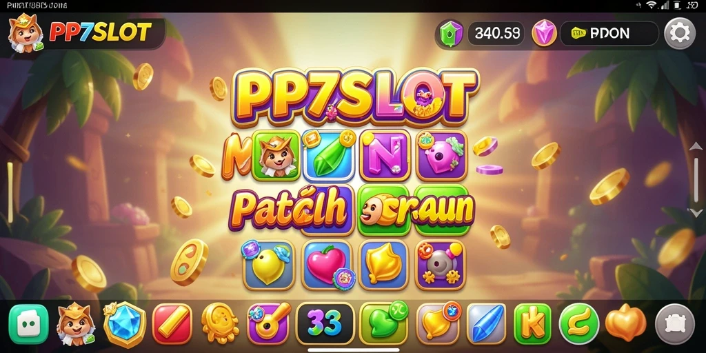 Tangkapan layar gameplay PP7SLOT yang menampilkan keseruan mencocokkan item.