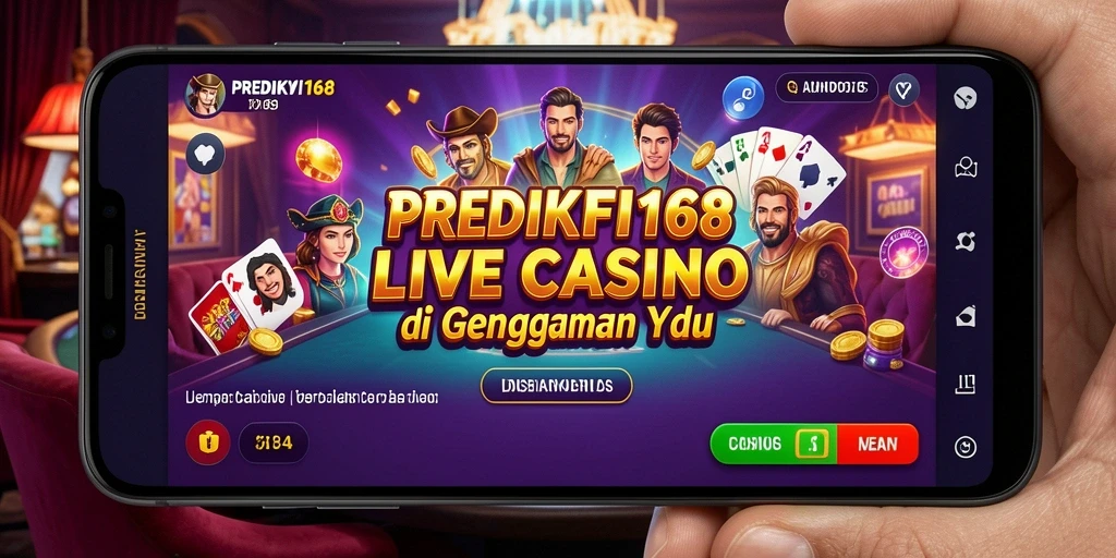 Screenshot gameplay <strong>PREDIKSI168</strong> menampilkan dealer langsung dalam suasana kasino yang menarik.