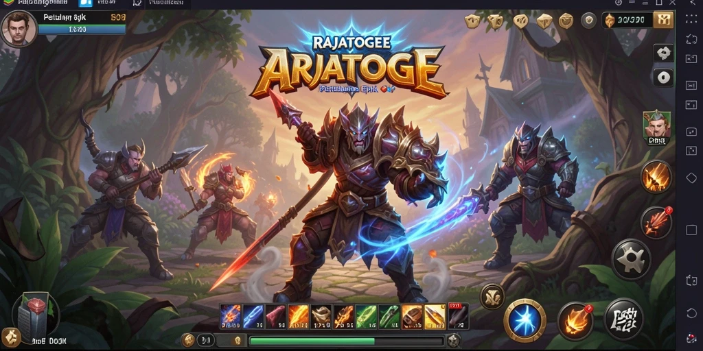Tampilan seru gameplay dalam dunia fantasi RAJATOGEL.