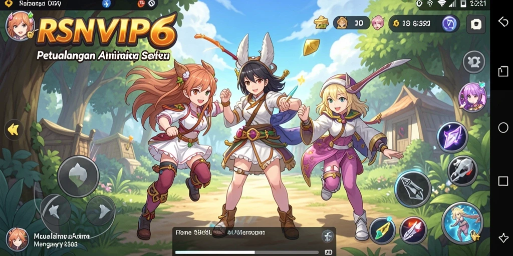 Tampilan gameplay RSNVIP6 yang memukau dengan karakter Anime.