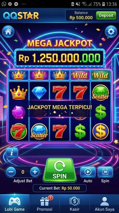 Fitur pencarian mudah digunakan di aplikasi qqstar.